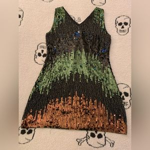 Sequin & Beaded Mini Dress